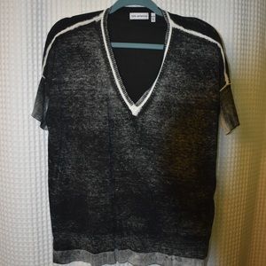 Black distressed sweater